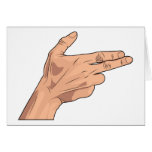 Finger Gun Pistol Shooting Hand Sign Gesture cards