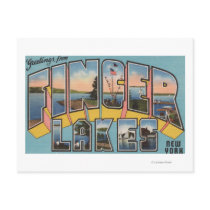 Finger Lakes, New York - Large Letter Scenes Post Card
