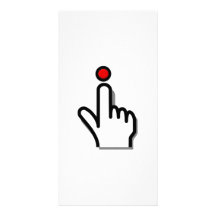 Finger Pushing Button Photo Card