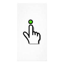 Finger Pushing Button Photo Cards