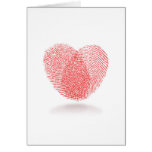 Fingerprint Heart Love Card