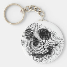 Fingerprint skull keychain