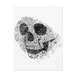 Fingerprint skull postcards