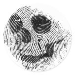 Fingerprint skull stickers