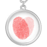 Fingerprint Square Keepsake Charm necklaces