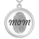 Fingerprint Square Keepsake Pendant necklaces