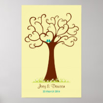 Fingerprint Tree Wedding - Heartastic (Cream)