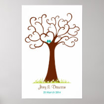 Fingerprint Tree Wedding - Heartastic (White)