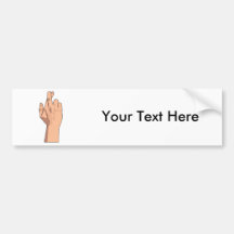 Fingers Crossed ~ Hand Signs & Gestures Bumper Sticker