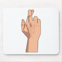 Fingers Crossed ~ Hand Signs & Gestures mousepads