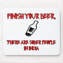 finish your beer with a bottle of beer mousepads