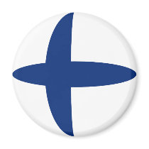 Finland Fisheye Flag Magnet