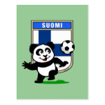 Finland Football Panda Postcards