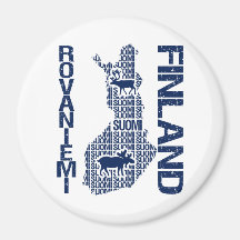 FINLAND MAP magnet - Rovaniemi