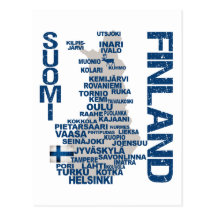 FINLAND MAP postcard