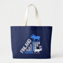 Finland Moose & Reindeer bag - choose style