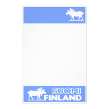 Finland Moose stationary - customize Custom Stationery
