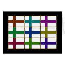 Finland Multihue Flags Greeting Card