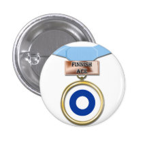 Finnish Ace medal button
