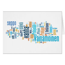 Finnish Epic Word Cloud Greeting Card