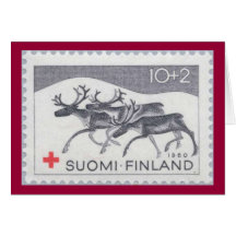 Finnish Reindeer Christmas Card