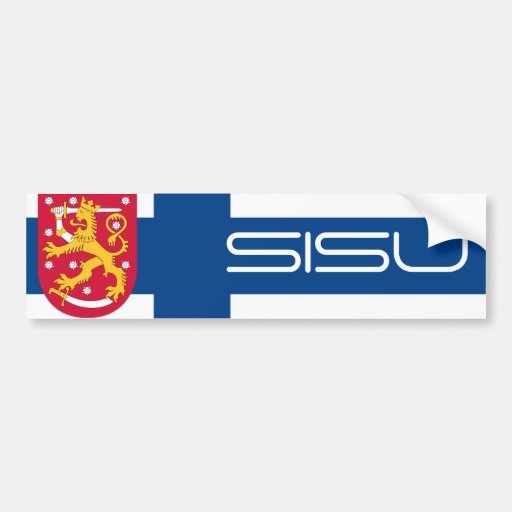 Finnish Sisu/Coat of Arms Bumper Sticker