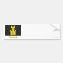 Finnmark waving flag with name bumper sticker