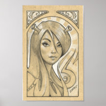 Fiona Drawing 7"x11" Poster