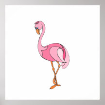 Fiona Flamingo Print