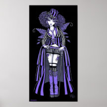 Fiona Purple Gothic Steampunk Couture Fairy Poster