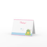 Fiona the Green Frog Folded Thank you notes cards