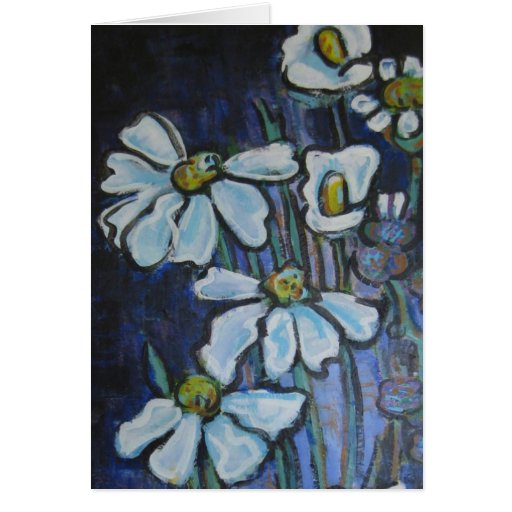 Fiore, painted daisies greeting cards