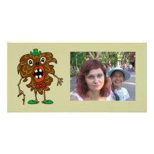 Fir-cone monster funny Photo Card