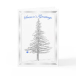 Fir Tree Sketch with Blue Ornament Cards