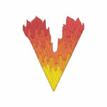 Fire #2 Letter V embroidered shirts