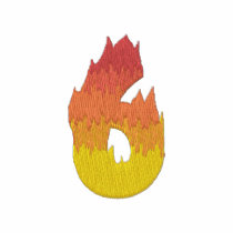 Fire #2 Number 6 Embroidered Shirt