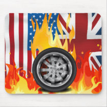 Fire, Alloy UK US Mouse Pads