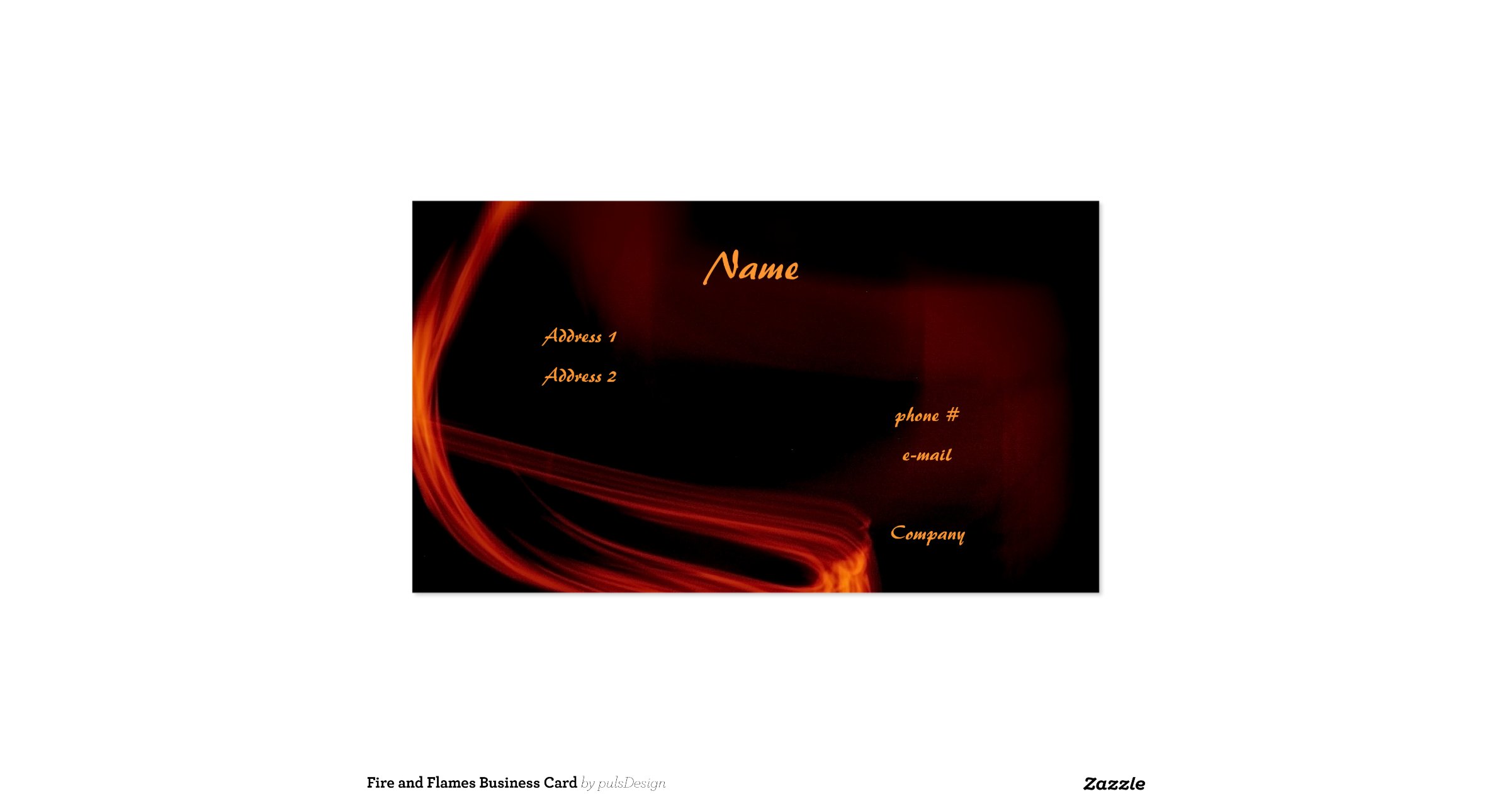 Fire and Flames Business Card | Zazzle