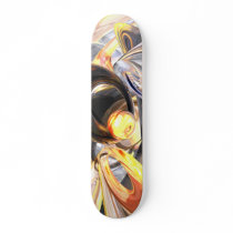 Fire and Ice Abstract Skateboard