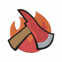 Fire Axe with flames Polo Shirt