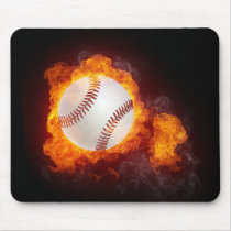 Fire Baseball Mousepads