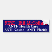 FIRE   Bill McCollum Bumper Stickers