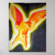 Fire Bird Painting Print