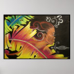 Fire - Black Art Print