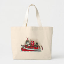 Fire Boat Tote Bag