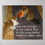 Fire breathing cat poster posters