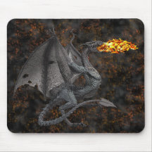 Fire-Breathing Dragon Mouse Pads