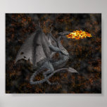 Fire-Breathing Dragon Poster