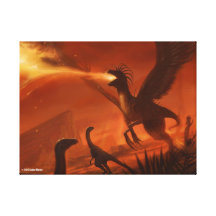 Fire-Breathing Prehistoric Dinosaur by Jake Murray Gallery Wrapped Canvas