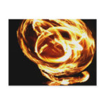Fire dancer at luau postcards